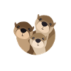 Leuke Otter otter vrienden Gift van het Team