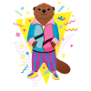 Cool 80's Otter