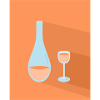 Flasche und Glas