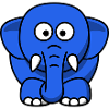 blauer Elefant