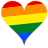 Heart rainbow flag gift