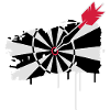 A dartboard with dart