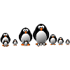 Eine Pinguinfamilie