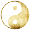 yoga yin yang gold