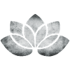 yoga lotus flower silver