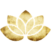 yoga lotus flower gold