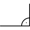 Mathematics icon - right angle