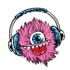 Monster,Kopfhörer,musik,singen
