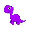 Dinosaure mauve mignon