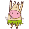 Dancing hula hula cow