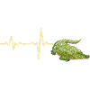Gift heartbeat crocodile