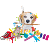 beagle with a brush