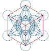 Metatron's Cube - blue red