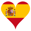 Herz Spanische Flagge Spanien Fan
