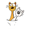 Two funny cats in the shirt - cat - kitten -fun