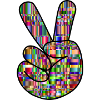 Buntes Peace Symbol - Geschenkidee
