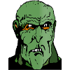 Green ugly man monster