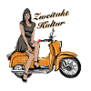 Simson Schwalbe KR51 Vintage Retro Orange trafik