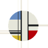 Rectangles circulaires Art moderne abstrait