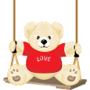 Teddy bear on the swing