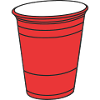 Red college mug