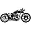 Chopper / moto bobber 09_schwarz blanc