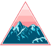 Moutains neigeux dans le triangle
