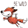 Soyez le renard sauvage avec la souris à cheval - Baby - Comic