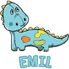 Dinosaur funny child Emil gift birthday