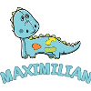 Dinosaurier lustig Kind Maximilian Geschenk Geburt