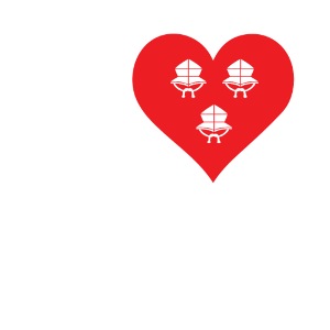 I Love LA! weiss mit Bändern