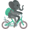 Backpack elephant bike training kita