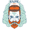 Vaper smoking bearded hipster