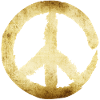 Peace Zeichen - Gold