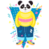 Cool 90s Style Panda