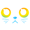 Curious Black Cat Eyes