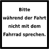 Warnhinweis: Fahrrad. (black/white)