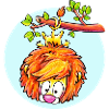hanging lion with sky