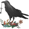 Raven with key - gift
