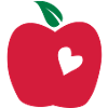 heart in apple