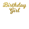 fille d'anniversaire - or brillant