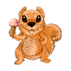 Eishörnchen-Chipmunks-nettes lustiges Tier