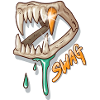 swag denture with gold tooth