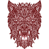 Wolf made of ornaments