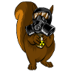 Squirrel With Gas Mask Acorn Nuclear Icon