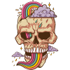 Skull with crazy moods