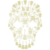 Musical Intruments Skull Silhoette