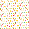 Tropical cocktails and pineapple pattern
