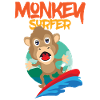 Monkey Surfer Monkey Surfboard Funny Fun Gift