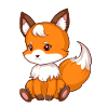Cute sitting fox